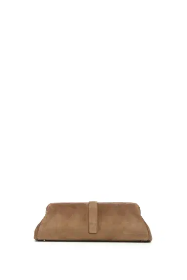 Gabriela Hearst Paola Clutch in Dark Sand Suede | Thumbnail 5 Gabriela Hearst Paola Clutch in Dark Sand Suede | Thumbnail 5