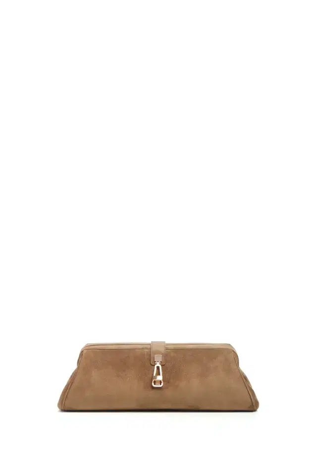 GABRIELA HEARST Paola Clutch in Dark Sand Suede