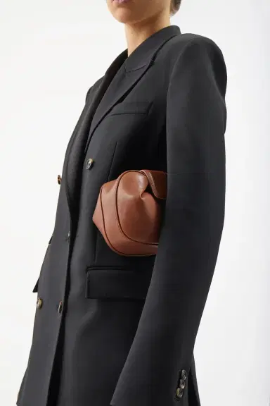 Gabriela Hearst Soft Demi Clutch in Cognac Nappa Leather | Thumbnail 5 Gabriela Hearst Soft Demi Clutch in Cognac Nappa Leather | Thumbnail 5