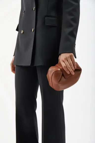 Gabriela Hearst Soft Demi Clutch in Cognac Nappa Leather | Thumbnail 6 Gabriela Hearst Soft Demi Clutch in Cognac Nappa Leather | Thumbnail 6
