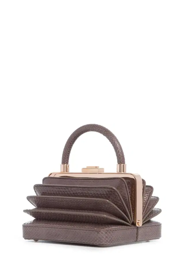 GABRIELA HEARST Diana Bag in Charcoal Snakeskin