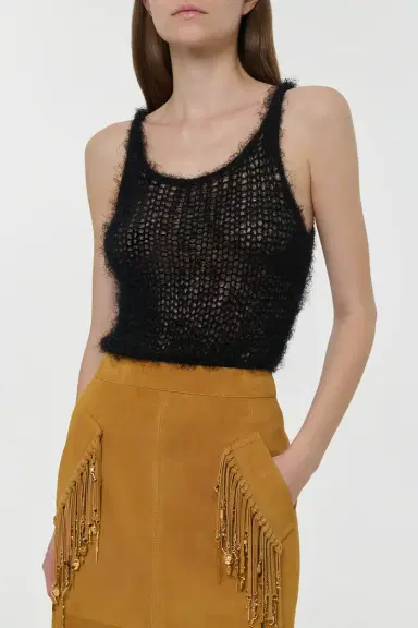 Gabriela Hearst Nur Knit Tank Top in Black Silk Cashmere | Thumbnail 5 Gabriela Hearst Nur Knit Tank Top in Black Silk Cashmere | Thumbnail 5