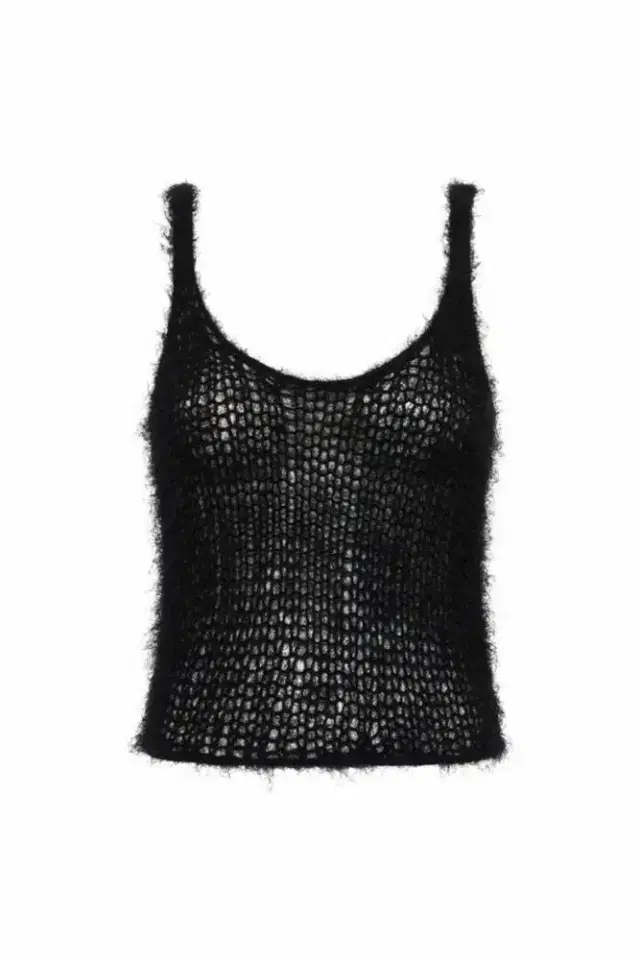 Gabriela Hearst Nur Knit Tank Top in Black Silk Cashmere