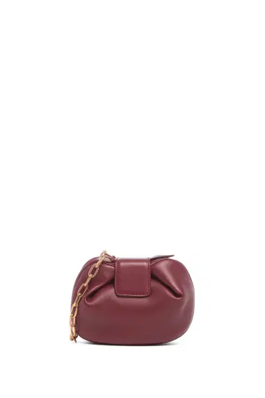 Gabriela Hearst Soft Demi Clutch with Chain in Bordeaux & Fuchsia Nappa Leather | Thumbnail 3 Gabriela Hearst Soft Demi Clutch with Chain in Bordeaux & Fuchsia Nappa Leather | Thumbnail 3