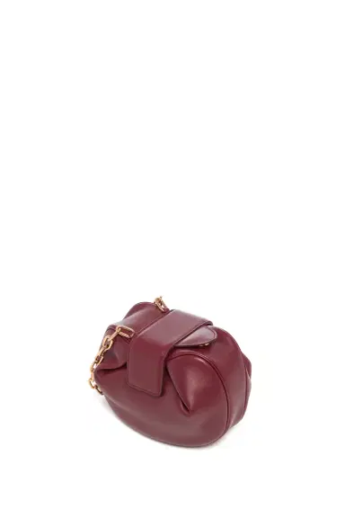 Gabriela Hearst Soft Demi Clutch with Chain in Bordeaux & Fuchsia Nappa Leather | Thumbnail 4 Gabriela Hearst Soft Demi Clutch with Chain in Bordeaux & Fuchsia Nappa Leather | Thumbnail 4