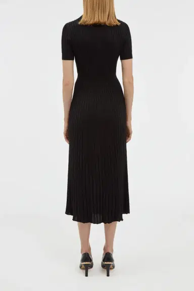 Gabriela Hearst Amor Knit Midi Dress in Black Cashmere Silk | Thumbnail 4