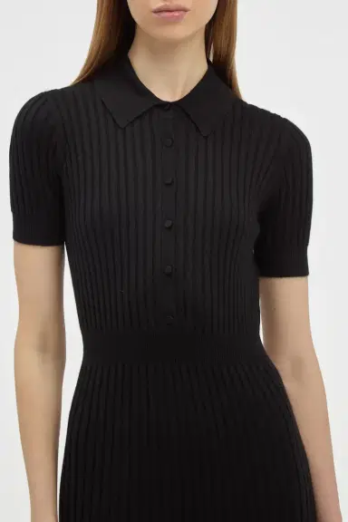 Gabriela Hearst Amor Knit Midi Dress in Black Cashmere Silk | Thumbnail 5