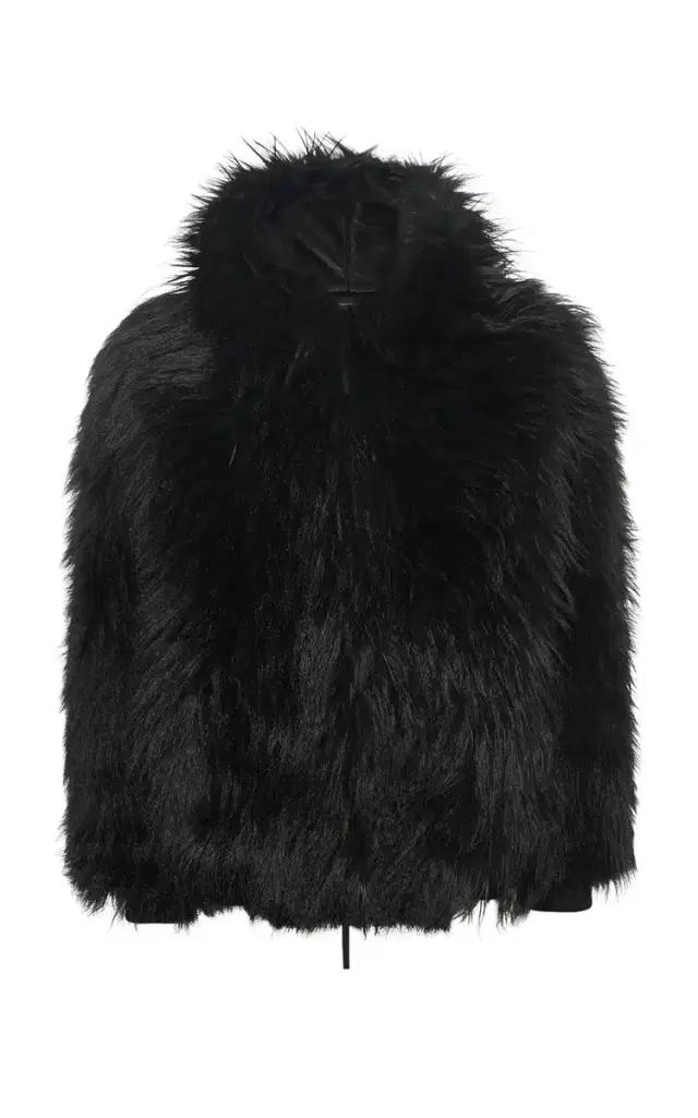 GABRIELA HEARST Tom Hoody Jacket in Black Cashmere Shearling