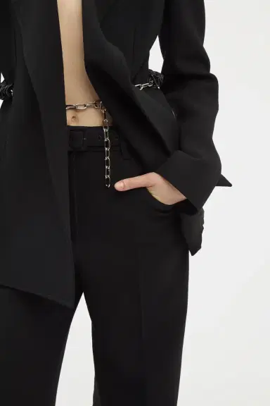 Gabriela Hearst Norman Wide-leg Pant in Black Recycled Virgin Wool | Thumbnail 5