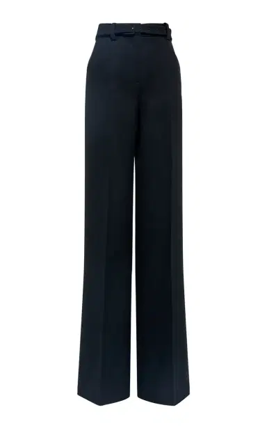Gabriela Hearst Norman Wide-leg Pant in Black Recycled Virgin Wool | Thumbnail 1