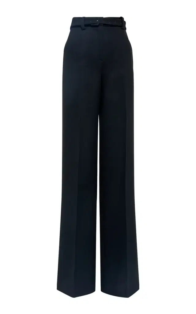 GABRIELA HEARST Norman Wide-leg Pant in Black Recycled Virgin Wool