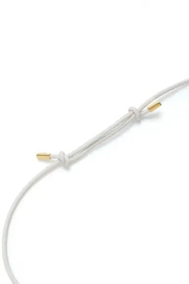 Gabriela Hearst Wheel of Fortune Pendant in 18K Yellow Gold (White Leather Cord) | Thumbnail 4 Gabriela Hearst Wheel of Fortune Pendant in 18K Yellow Gold (White Leather Cord) | Thumbnail 4