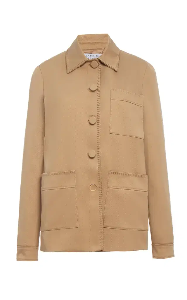 GABRIELA HEARST Ulu Chore Jacket in Camel Sea Island Cotton Twill
