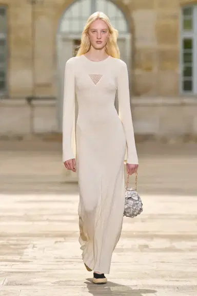 Gabriela Hearst Arisen Knit Maxi Dress in Off White Mulberry Silk | Thumbnail 2