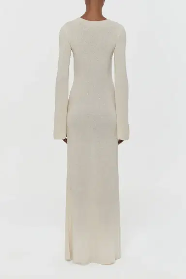 Gabriela Hearst Arisen Knit Maxi Dress in Off White Mulberry Silk | Thumbnail 7