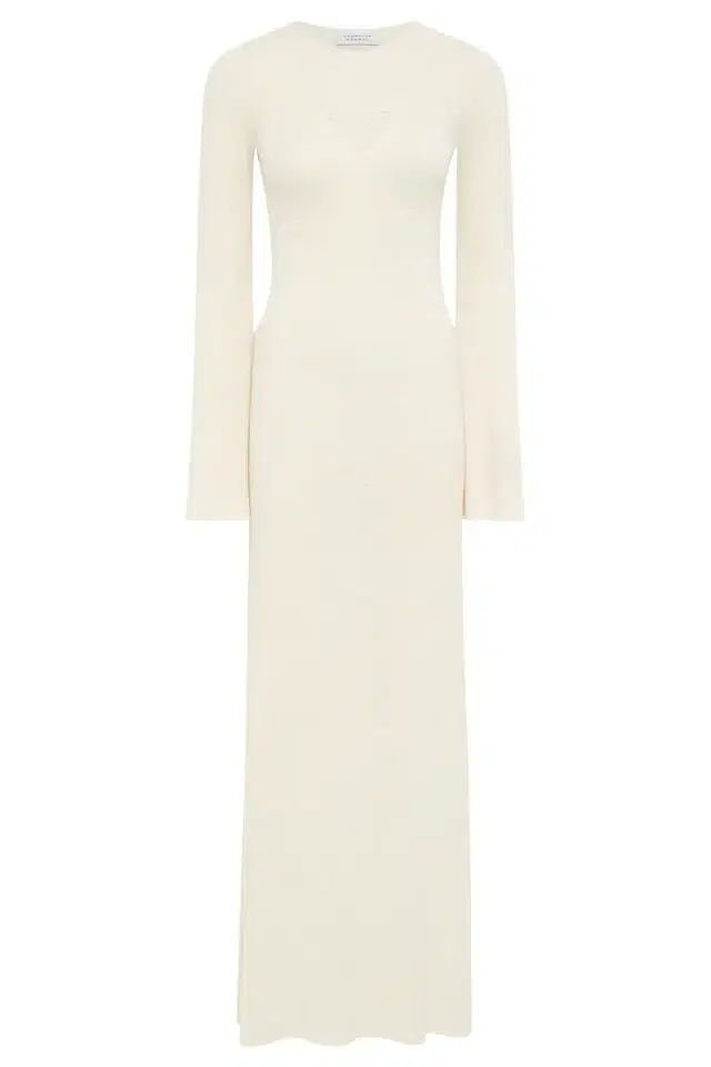 Gabriela Hearst Arisen Knit Maxi Dress in Off White Mulberry Silk