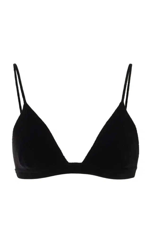 GABRIELA HEARST Chevier Knit Bra in Black Merino Wool