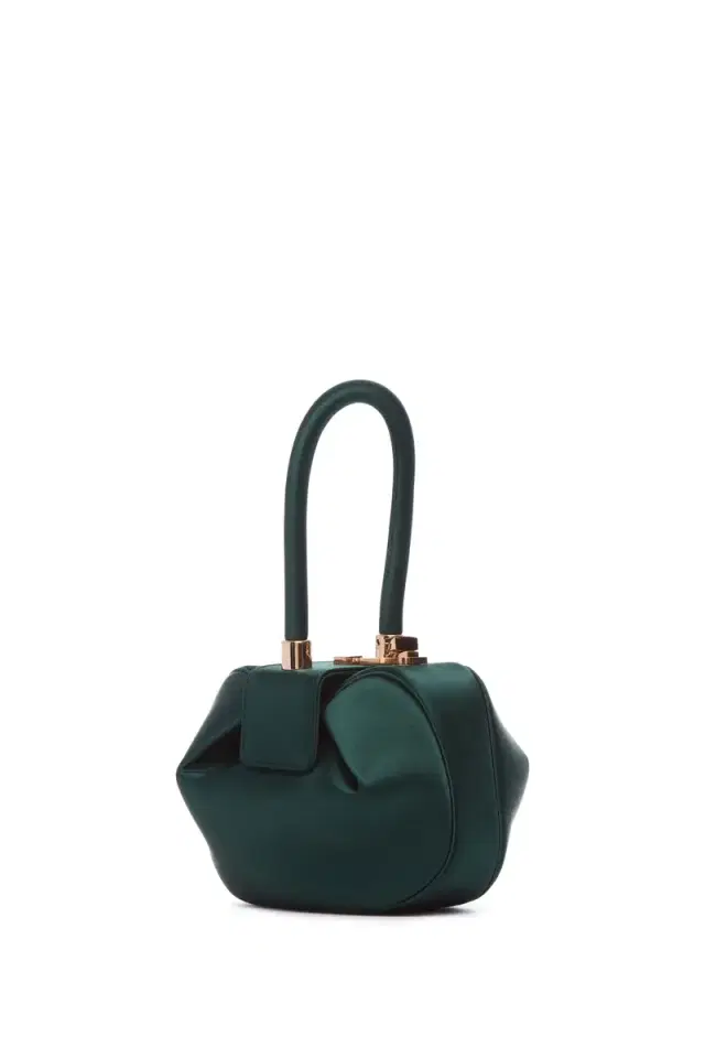 GABRIELA HEARST Demi Bag in Emerald Satin
