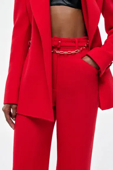 Gabriela Hearst Norman Wide-leg Pant in Scarlet Red Virgin Wool Crepe | Thumbnail 7