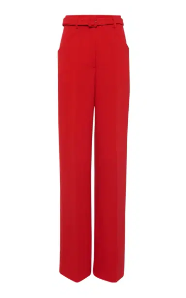 Gabriela Hearst Norman Wide-leg Pant in Scarlet Red Virgin Wool Crepe | Thumbnail 1