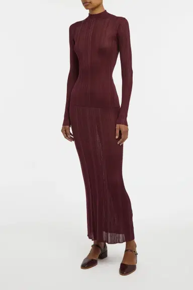 Gabriela Hearst Daniella Knit Maxi Skirt in Bordeaux Silk | Thumbnail 3 Gabriela Hearst Daniella Knit Maxi Skirt in Bordeaux Silk | Thumbnail 3