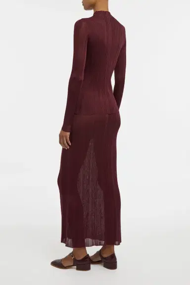 Gabriela Hearst Daniella Knit Maxi Skirt in Bordeaux Silk | Thumbnail 4 Gabriela Hearst Daniella Knit Maxi Skirt in Bordeaux Silk | Thumbnail 4