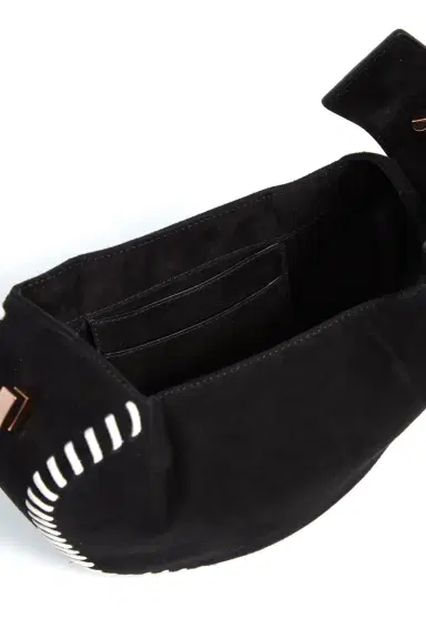 Gabriela Hearst Whipstitch Demi Bag in Black Suede | Thumbnail 7 Gabriela Hearst Whipstitch Demi Bag in Black Suede | Thumbnail 7