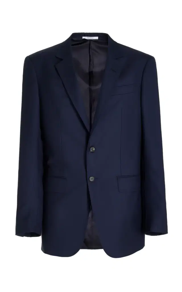 Gabriela Hearst Irving Jacket in Dark Navy Virgin Wool Twill