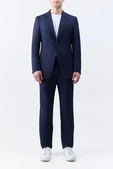 Gabriela Hearst Sebastian Pant in Dark Navy Virgin Wool Twill | Thumbnail 2