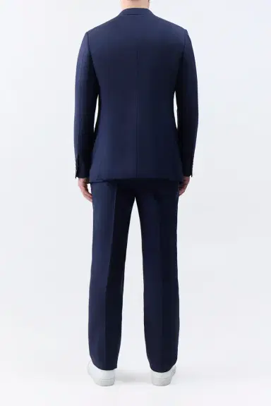 Gabriela Hearst Sebastian Pant in Dark Navy Virgin Wool Twill | Thumbnail 4