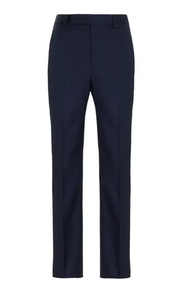 Gabriela Hearst Sebastian Pant in Dark Navy Virgin Wool Twill