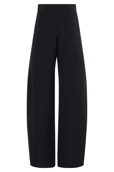 Gabriela Hearst Merat Barrel-leg Pant in Black Silk Wool Cady | Thumbnail 1