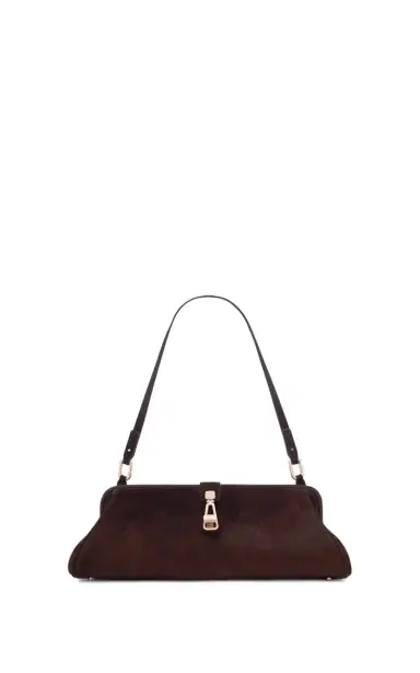 Gabriela Hearst Paola Clutch in Dark Brown Suede | Thumbnail 3 Gabriela Hearst Paola Clutch in Dark Brown Suede | Thumbnail 3