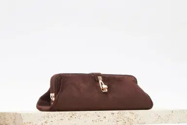 Gabriela Hearst Paola Clutch in Dark Brown Suede | Thumbnail 7 Gabriela Hearst Paola Clutch in Dark Brown Suede | Thumbnail 7