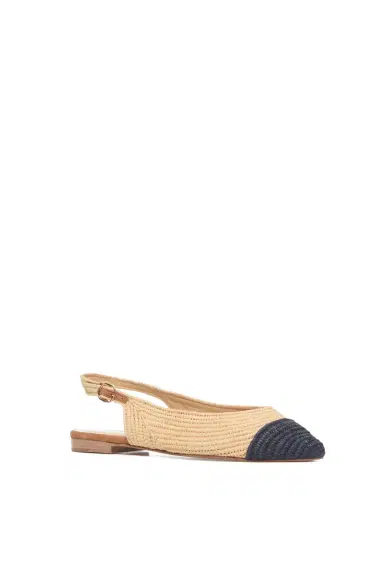 Gabriela Hearst Strength Slingback Flat Shoe in Natural Raffia | Thumbnail 2