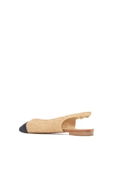 Gabriela Hearst Strength Slingback Flat Shoe in Natural Raffia | Thumbnail 3
