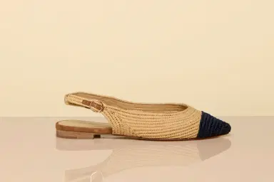 Gabriela Hearst Strength Slingback Flat Shoe in Natural Raffia | Thumbnail 5