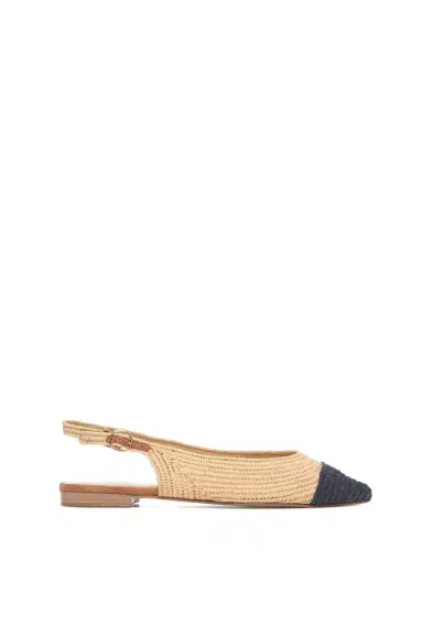 Gabriela Hearst Strength Slingback Flat Shoe in Natural Raffia | Thumbnail 1
