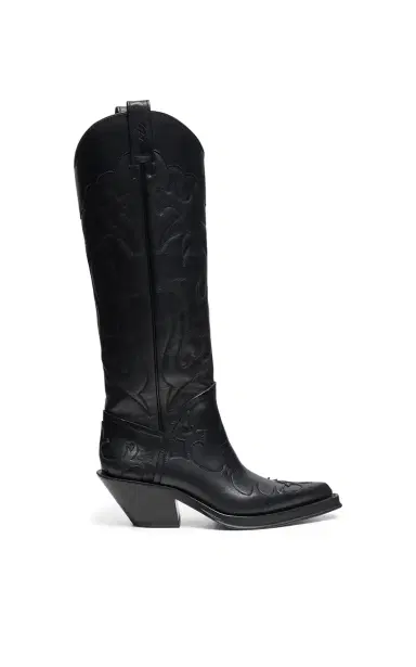 Gabriela Hearst Capitana Cowboy Boot in Black Leather | Thumbnail 1 Gabriela Hearst Capitana Cowboy Boot in Black Leather | Thumbnail 1
