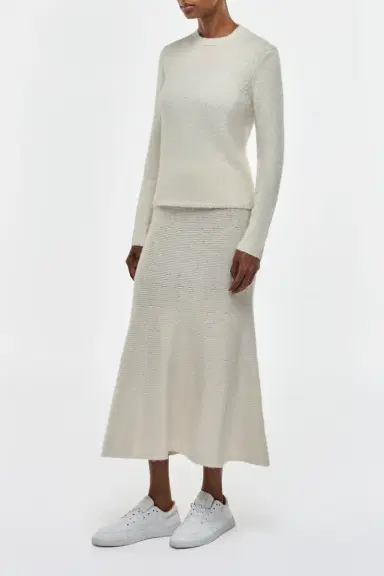 Gabriela Hearst Manni Knit Maxi Skirt in Cashmere | Thumbnail 3