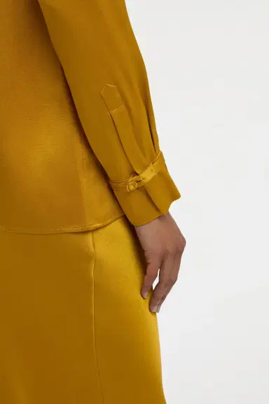 Gabriela Hearst Cruz Shirt in Golden Birch Silk Satin | Thumbnail 7 Gabriela Hearst Cruz Shirt in Golden Birch Silk Satin | Thumbnail 7