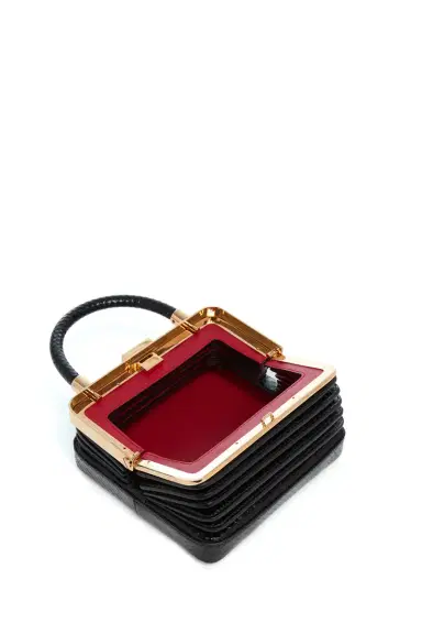 Gabriela Hearst Small Diana Bag in Black Snakeskin | Thumbnail 4