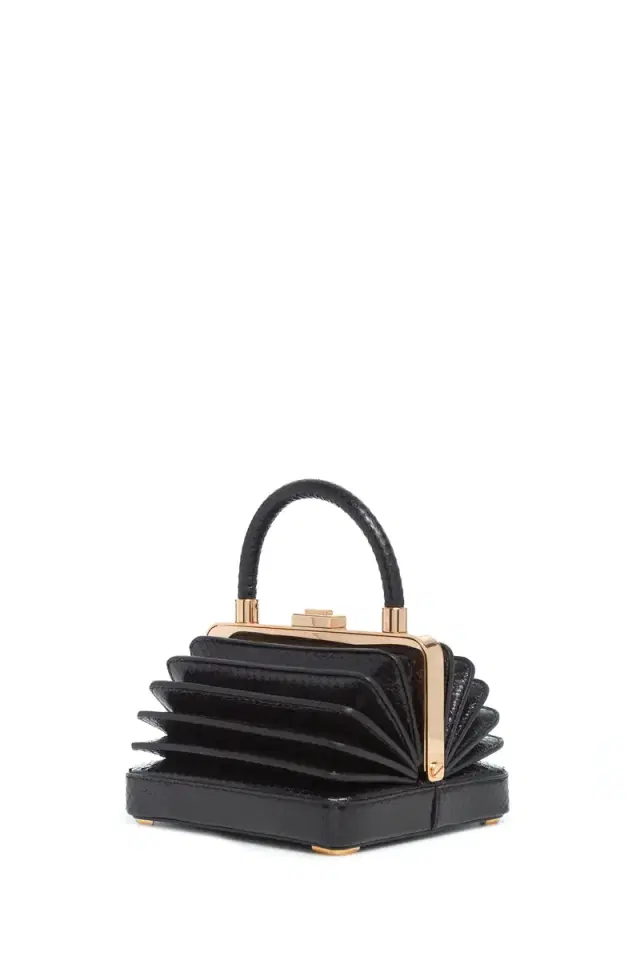 Gabriela Hearst Small Diana Bag in Black Snakeskin