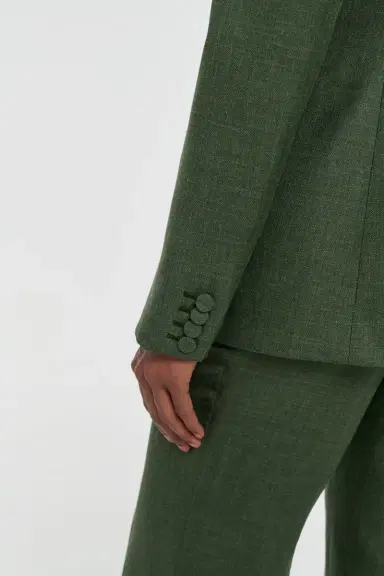 Gabriela Hearst Angela Blazer in Olive Virgin Wool Silk with Linen | Thumbnail 6 Gabriela Hearst Angela Blazer in Olive Virgin Wool Silk with Linen | Thumbnail 6
