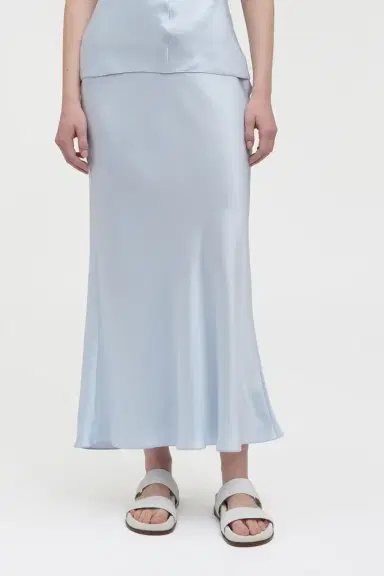 Gabriela Hearst Frei Maxi Skirt in Light Blue Silk Satin | Thumbnail 5 Gabriela Hearst Frei Maxi Skirt in Light Blue Silk Satin | Thumbnail 5