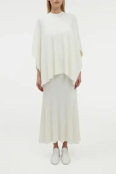 Gabriela Hearst Baron Knit Cropped Poncho in Merino Wool Cashmere | Thumbnail 2 Gabriela Hearst Baron Knit Cropped Poncho in Merino Wool Cashmere | Thumbnail 2
