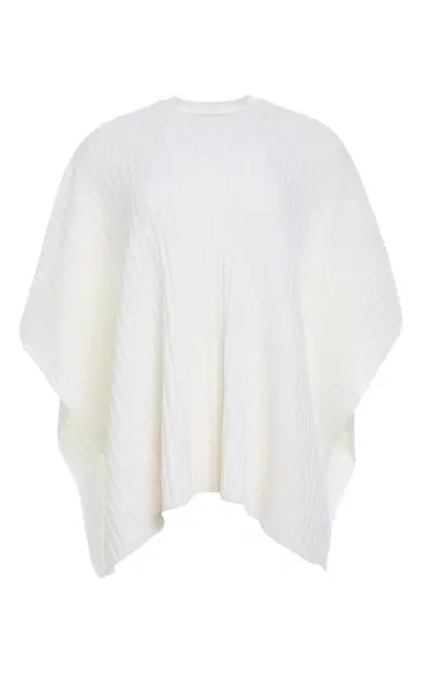 Gabriela Hearst Baron Knit Cropped Poncho in Merino Wool Cashmere | Thumbnail 1 Gabriela Hearst Baron Knit Cropped Poncho in Merino Wool Cashmere | Thumbnail 1