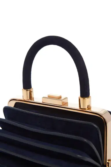 Gabriela Hearst Mini Diana Bag in Navy Suede | Thumbnail 5 Gabriela Hearst Mini Diana Bag in Navy Suede | Thumbnail 5
