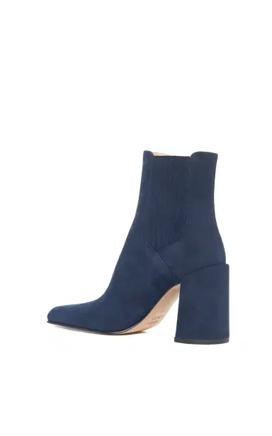 Gabriela Hearst Luke High Heel Ankle Boot in Navy Suede | Thumbnail 3 Gabriela Hearst Luke High Heel Ankle Boot in Navy Suede | Thumbnail 3