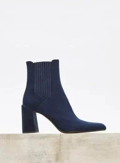 Gabriela Hearst Luke High Heel Ankle Boot in Navy Suede | Thumbnail 5 Gabriela Hearst Luke High Heel Ankle Boot in Navy Suede | Thumbnail 5